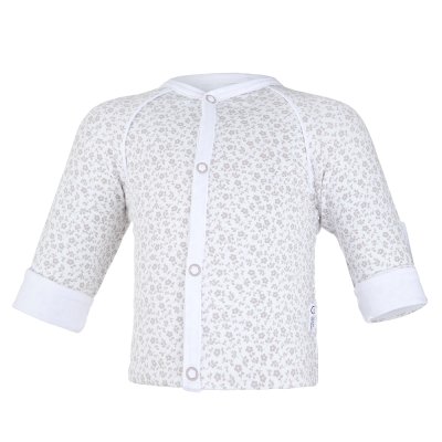 Conjunto para recém-nascido Outlast® - flores brancas castanho claro/latte