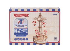 RoboTime 3D dřevěná skládačka hrací skříňky Kolotoč s padáky