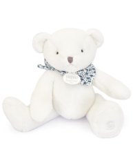 Doudou Knuffel teddybeer wit 25 cm