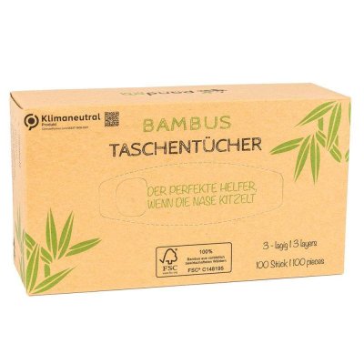 Jednokratne maramice od bambusa, 3 sloja, 100 kom