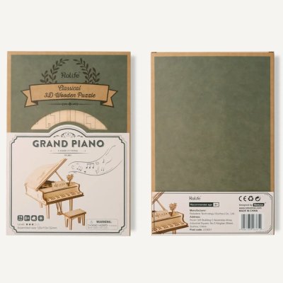RoboTime 3D Wooden Puzzle Grand Piano