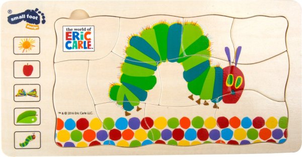 small foot Houten insteekpuzzel hongerige rups