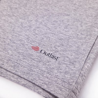 Completo sottile da bambino Outlast® - riga verde matcha/melange grigio