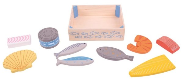 Bigjigs Toys Holz Meeresfrüchte in Kiste