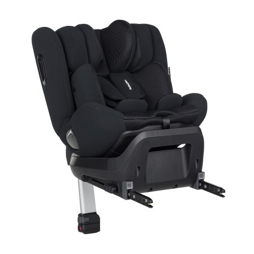 PETITE&MARS Fotelik samochodowy Reversal Pro i-Size 360° Czarny Air 40-105 cm + Lusterko Oly Beige 0m+