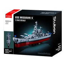 Sluban Model Bricks M38-B1291 Schlachtschiff USS Missouri 1:350
