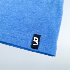 Herren T-Shirt KR dünner U-Ausschnitt Outlast® - blauer Melange