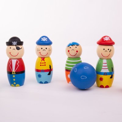 Bigjigs Toys Holz Kegelspiel Piraten
