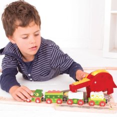 Bigjigs Rail Grúa de Dinosaurio