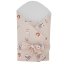 EKO Swaddle cotton with coconut removable insert and bow My farm Powder pink 75x75 cm