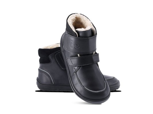 Be Lenka Children's winter barefoot shoes Panda 2.0 - All Black