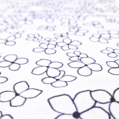 Maglietta per allattamento STAMPA MC sottile Outlast® - bianco fiori neri