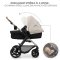 KINDERKRAFT Kombikinderwagen Moov 2 3in1 Moonlight Grey - Schaumstoffräder