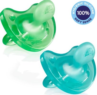 CHICCO Physio Soft Schnuller Vollsilikon 6-16m Junge 2 Stk