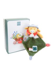 Doudou Zestaw upominkowy Pluszowa krówka Aneth z grzechotką 21 cm