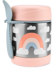 SKIP HOP Spark Style Thermos alimentare con cucchiaio/forchetta Rainbow 325 ml, 3 anni+