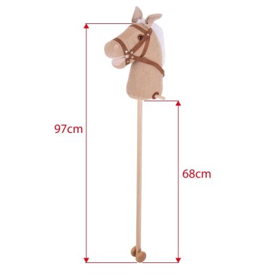 Cheval sur bâton en velours côtelé Bigjigs Toys