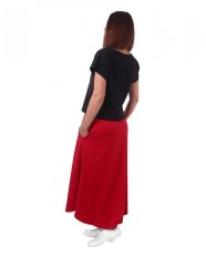 Lange rok met zakken Linda, rood