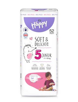 Pieluchy jednorazowe BELLA HAPPY Baby Junior 11-18 kg Big Pack 52 szt.