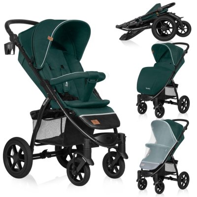 LIONELO Wózek spacerowy Annet Tour Green Turquoise