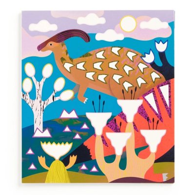 Mudpuppy Set de Pegatinas con Escena Brillante Mundo de los Dinosaurios