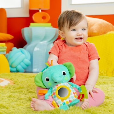BRIGHT STARTS Hračka s melodií na C kroužku slon Huggin' Lights ™0m+