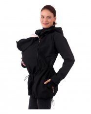 Softshell jakna za nošenje Pavla + nosečniški vložek - črna