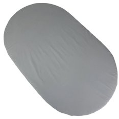 MIMIKO Bettlaken für eine ovale Matratze Grau