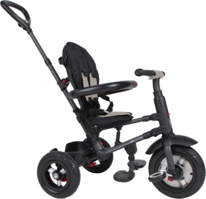 QPLAY Rowerek trójkołowy Rito air gel (Rubber) Grey, wiek 10-72 miesiące