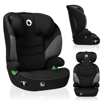 LIONELO Bilbarnstol Lars i-Size (100-150 cm) Black Grey