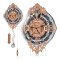 Puzzle 3D en bois RoboTime Miniature de maison Horloge murale