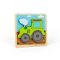 Bigjigs Toys Leseni vstavljalni puzzle Traktor