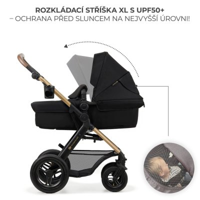 KINDERKRAFT Kombi-Kinderwagen Moov 2 Air 3in1 Pure Black