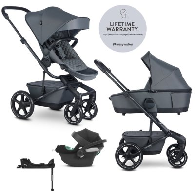 EASYWALKER SET Kinderwagen 4in1 Harvey⁵ Premium 2in1 Mineral Grey LITE RWS + CYBEX Aton B2 i-Size + Base
