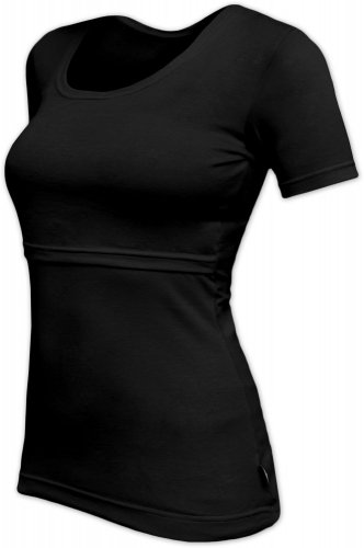 Camiseta de amamentação Kateřina, manga curta - preta