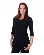 T-shirt d'allaitement Kateřina, manches 3/4, noir