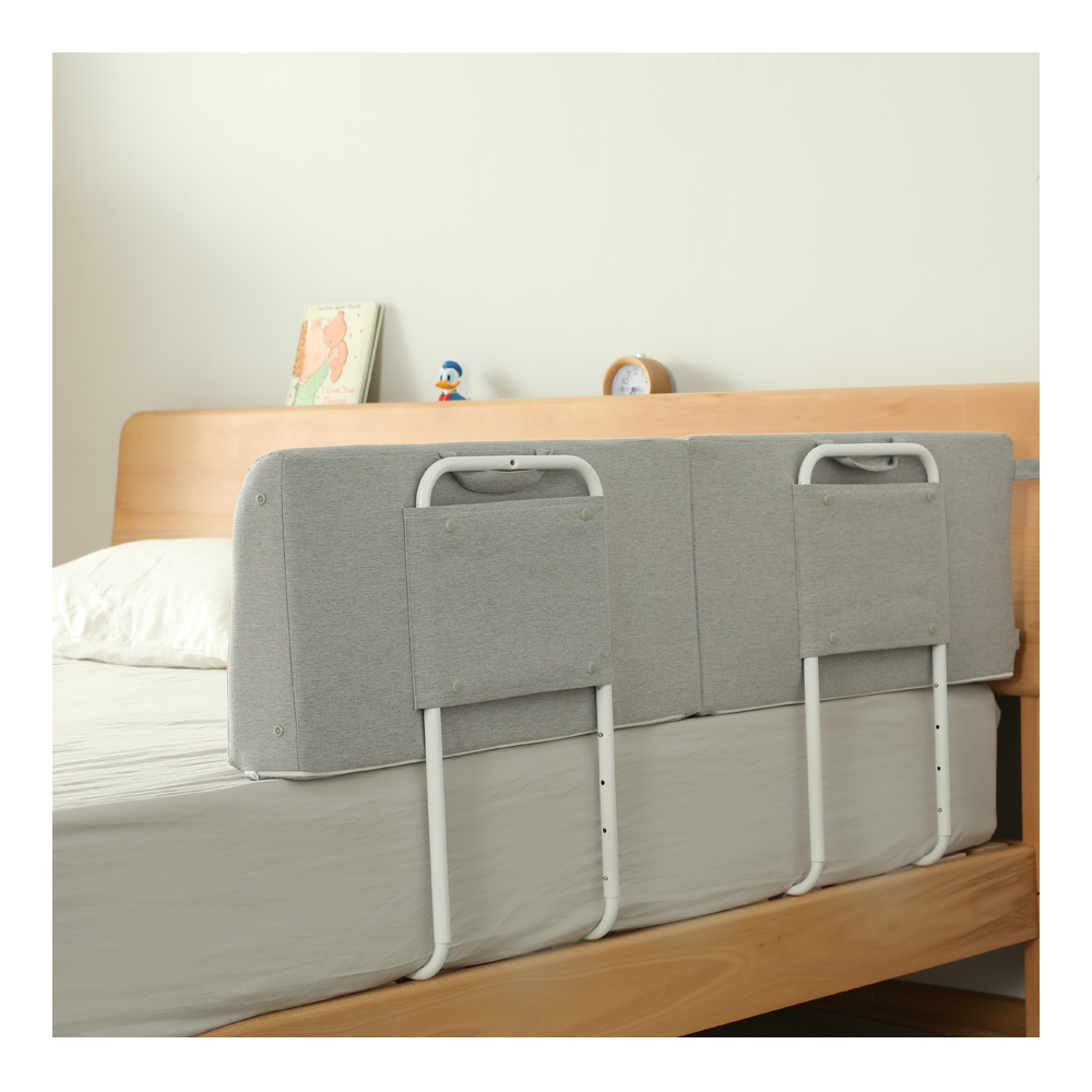 Barrera de cama Monkey Mum® Premium - 150 cm - gris claro