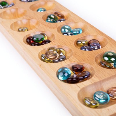 Bigjigs Toys Mankala-Spiel mit Kieselsteinen