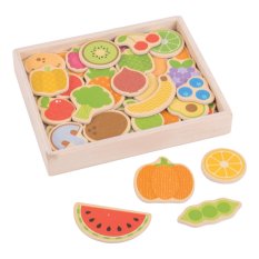Bigjigs Toys Magnesy owoce i warzywa