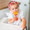 BABYONO Beißring edukativ mit Rassel Orange