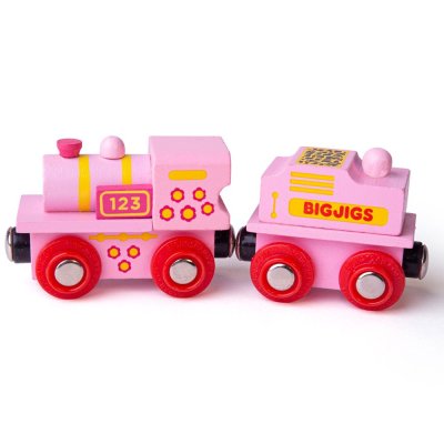 Bigjigs Rail Rosa Lokomotive mit Tender