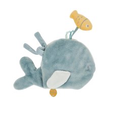 NATTOU Sally plush whale book with activities 14 cm Romeo, Jules & Sally