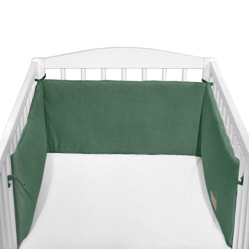 KLUPS Ograja za otroško posteljico Velvet green 180x30 cm