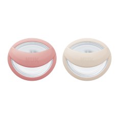NUK Mommy Feel Schnuller in Box, Pfirsich 0-9m, 2 Stk
