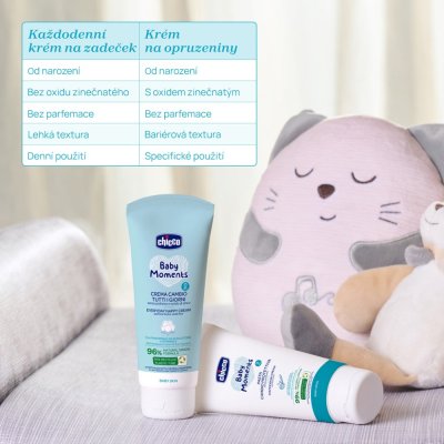 CHICCO Creme für Kinderpo Baby Moments ohne Parfüm für jeden Tag 100 ml, 0 Monate+