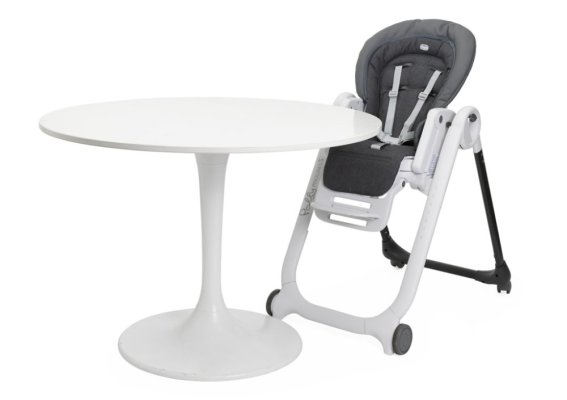 CHICCO Esszimmerstuhl Polly Magic Relax – Grau Melange