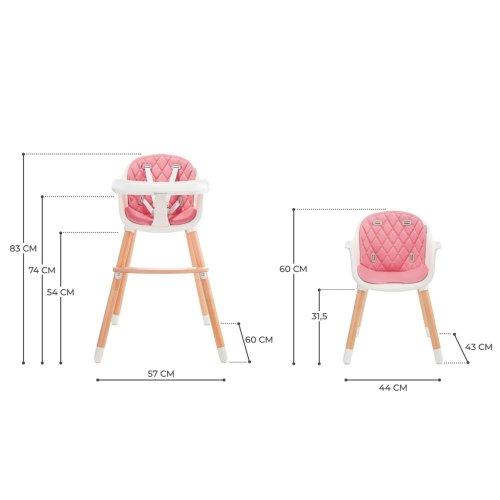 KINDERKRAFT Dining chair Sienna pink