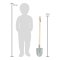 small foot Spade punt grijs 1 st