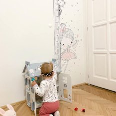 Αυτοκόλλητα παιδικού δωματίου - INSPIO νεράιδα σε δύο χρώματα - παιδικό μετρητή N.2. – ΡΟΖ νεράιδα, 150cm μέτρο