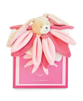 Doudou Geschenkset - Plüsch Schmusetuch Hase rosa 28 cm
